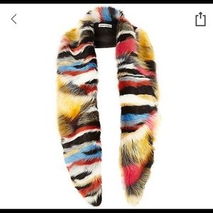 River Island multicolored faux fur stole